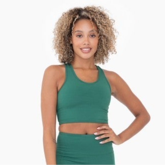 Mono B Other - Mono B Sports Bra Green Racer Back NWT